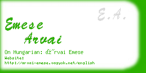emese arvai business card